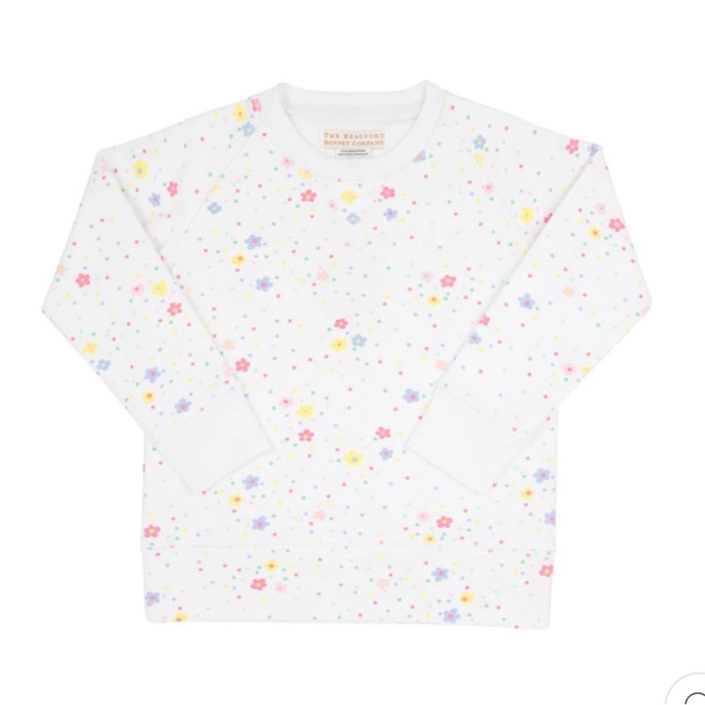 Pristine TBBC Cassidy Comfy Crewneck Pullover Spring Floral Size: 18-24 months